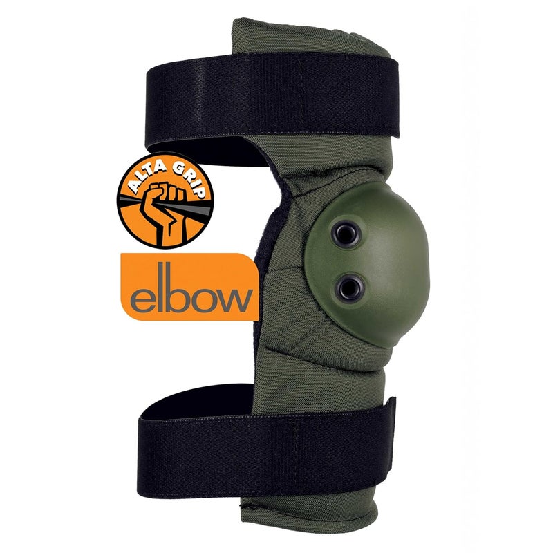 Alta 53112.09 AltaCONTOUR Elbow Protector Pad, Olive Green Cordura Nylon Fabric, AltaGrip Fastening, Flexible Cap, Round, Olive Green - Image 2